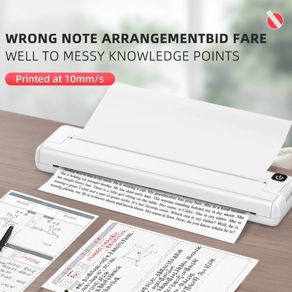 A4 Rechargeable USB Bluetooth Thermal Printer – Portable Wireless Printing Solution | Mini printer 