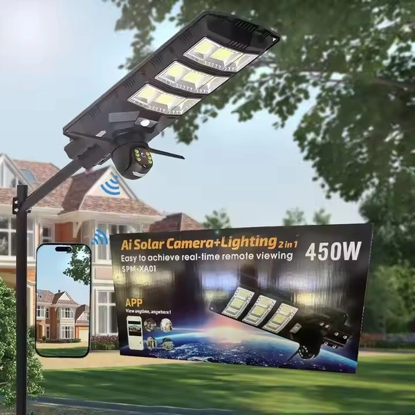 450W LED Solar Integrated Street Light – High-Lumen Outdoor Lighting Solution