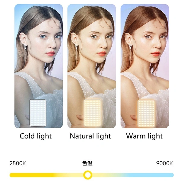 D10S LED Fill Light – Portable, 3000mAh Battery, Adjustable Brightness