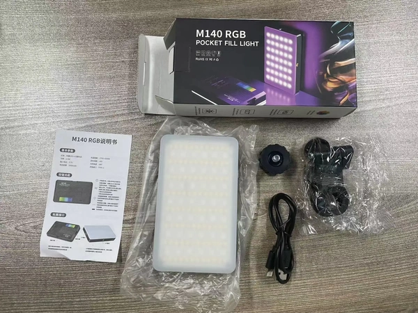 RGB140 Rechargeable LED Phone Light – Adjustable Brightness & RGB Modes