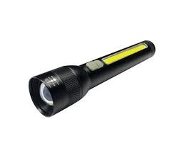 Zoomable LED Torch with 3 Modes – Super Bright 200W Flashlight