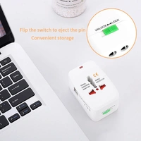Universal Travel Adapter with Dual USB Ports – 2400mA MAX +5Vdc – Worldwide Plug for Travel