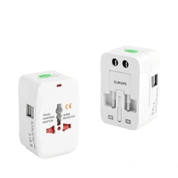 Universal Travel Adapter with Dual USB Ports – 2400mA MAX +5Vdc – Worldwide Plug for Travel