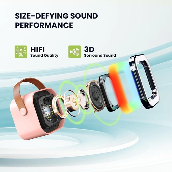 Mini Karaoke Machine Portable Wireless Bluetooth Speaker – Compact & Powerful with Built-in Microphone