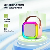 Mini Karaoke Machine Portable Wireless Bluetooth Speaker – Compact & Powerful with Built-in Microphone