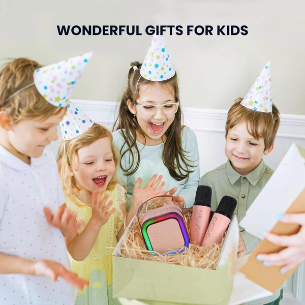 Mini Karaoke Machine Portable Wireless Bluetooth Speaker – Compact & Powerful with Built-in Microphone