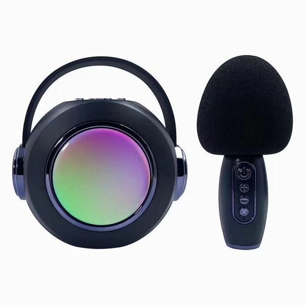 T6 Karaoke Machine Portable Bluetooth Speaker – Wireless, Rechargeable with Built-in Microphone for Parties