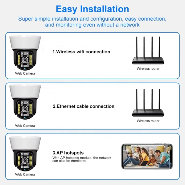 V380 Pro IP Indoor Camera – AI Motion Detection, Night Vision & 2-Way Audio