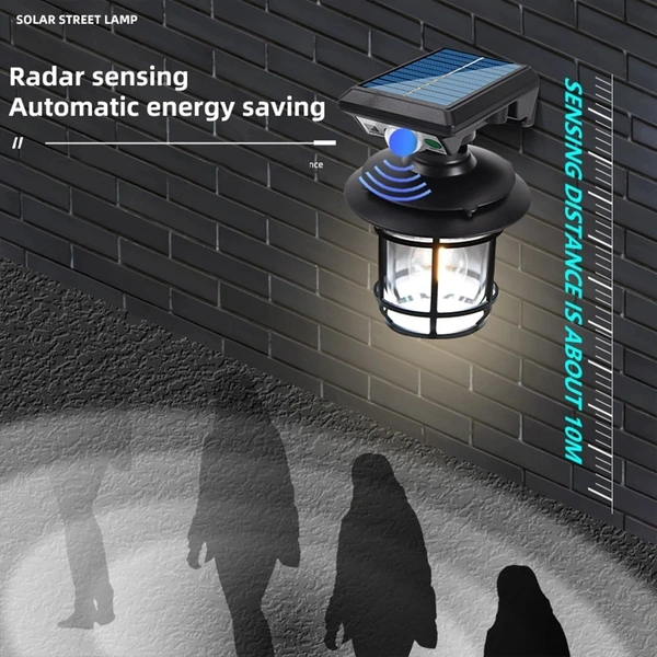 Solar Motion Sensor Garden Security Wall Light – Waterproof & Energy Efficient