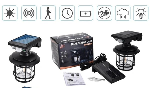 Solar Motion Sensor Garden Security Wall Light – Waterproof & Energy Efficient