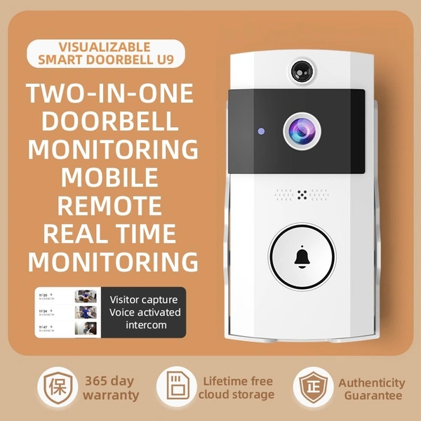 U9 Video Doorbell – Smart Wireless Security with Visual & Voice Intercom