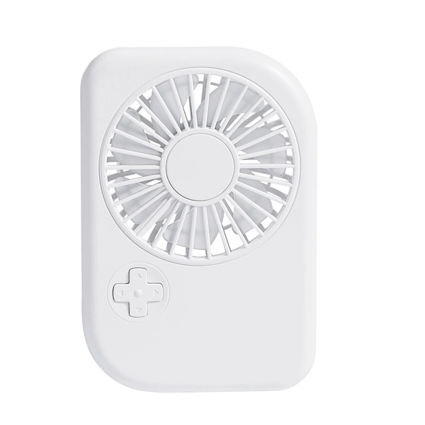Sleek White Mini Desktop Fan – USB Rechargeable, Silent Operation, Portable Cooling | N12-A