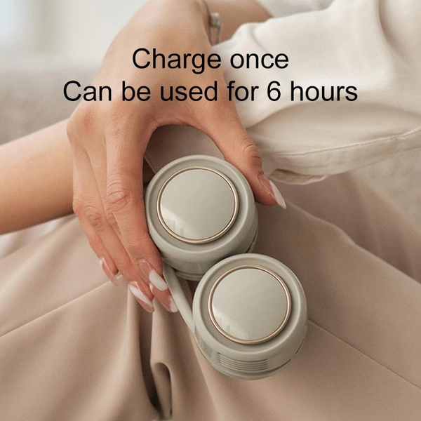USB Rechargeable Hanging Neck Fan – Hands-Free, Portable, Ultra-Quiet Cooling | DQ210