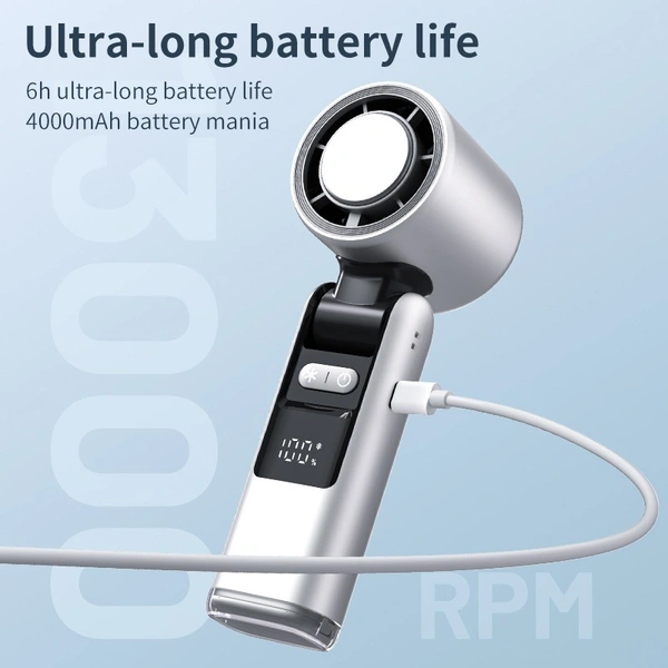 Portable Foldable High-Speed Handheld Fan – Rechargeable & Powerful Cooling | K-801