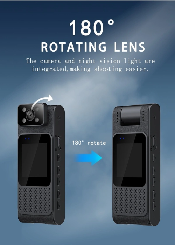 L18 WiFi 2K Wearable Clip Camera – Portable Body Cam with Night Vision & Motion Detection