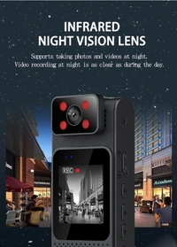 L18 WiFi 2K Wearable Clip Camera – Portable Body Cam with Night Vision & Motion Detection