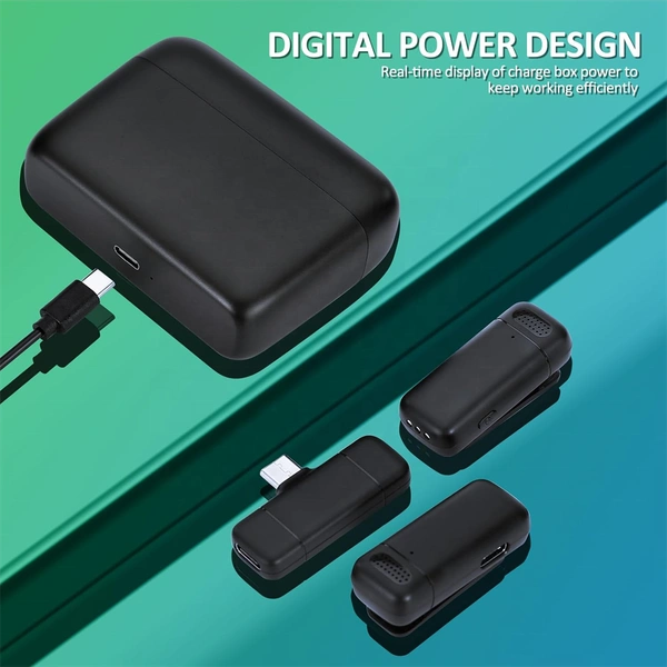 Noise Cancelling Wireless Microphone with Charging Case – High-Quality Sound for Vlogs, Streaming, and Podcasts