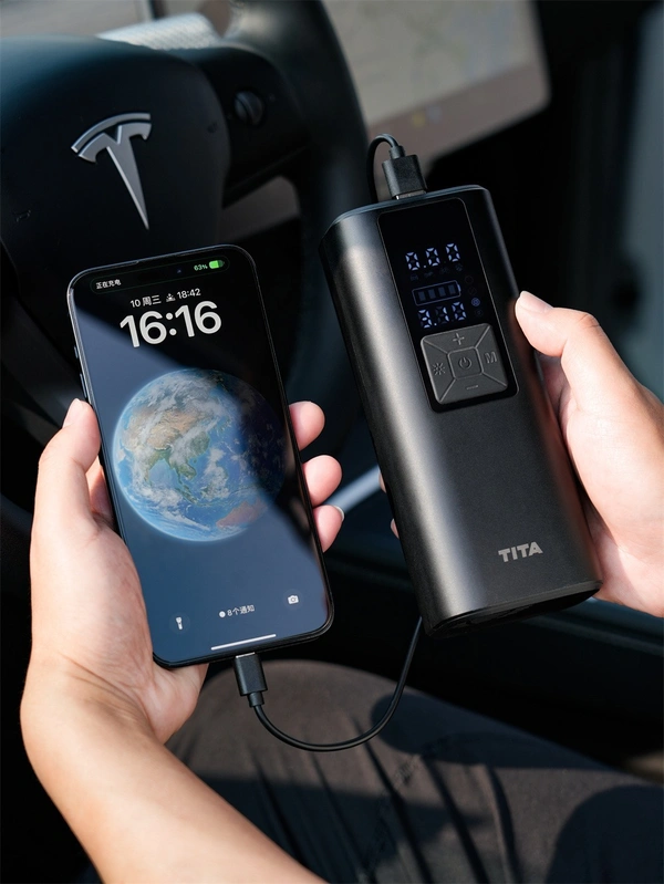 Smart Air Pump – Portable Fast Inflation for Car, Bike, and Sports Balls