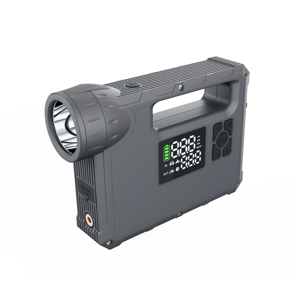 Portable Car Jump Starter with Air Compressor – 12V, Fast Inflation, Power Bank