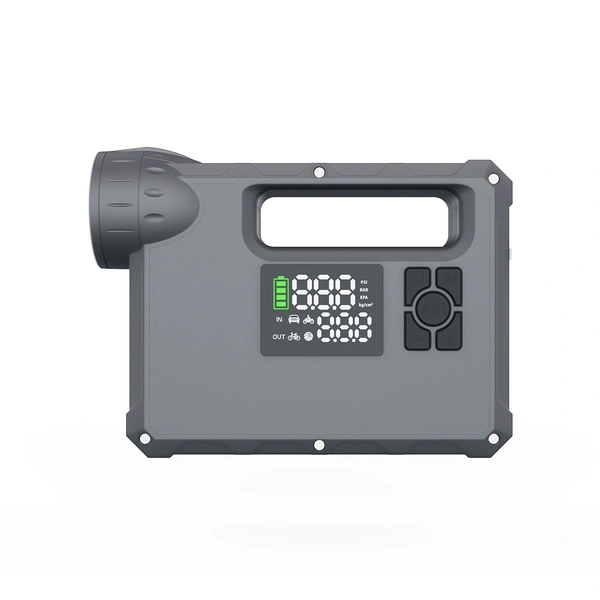 Portable Car Jump Starter with Air Compressor – 12V, Fast Inflation, Power Bank