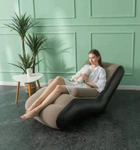 Luxury Inflatable Lounger Chair – Soft Flocking Air Sofa for Home & Outdoors