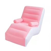 Luxury Inflatable Lounger Chair – Soft Flocking Air Sofa for Home & Outdoors