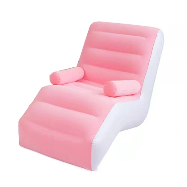 Luxury Inflatable Lounger Chair – Soft Flocking Air Sofa for Home & Outdoors