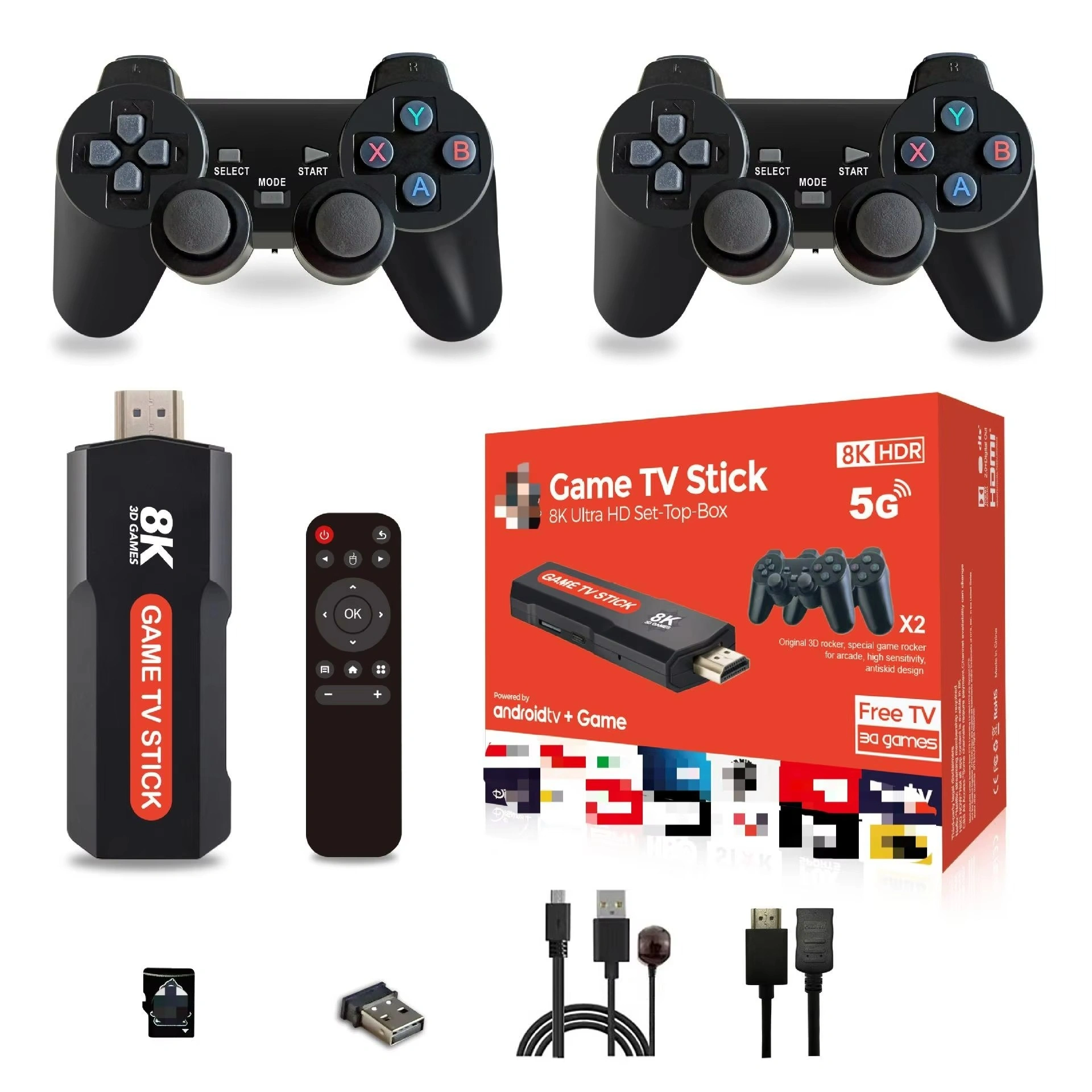 X2 PLUS 4K Retro Gaming TV Stick Console – 64GB, 30,000+ Games ...