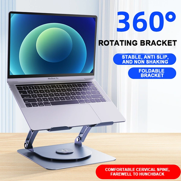 Adjustable Aluminum Laptop Stand with Cooling Fan – Ergonomic, Foldable & Portable | V4.1