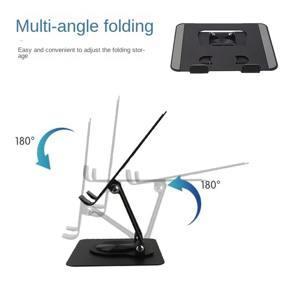 Portable Folding & Adjustable Tablet Stand – Height & Angle Adjustable, Sturdy & Lightweight