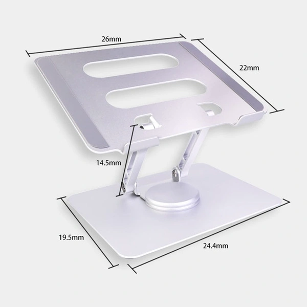 Aluminum Alloy Laptop Stand V3.1 – 360° Rotating, Adjustable & Foldable for Ergonomic Comfort