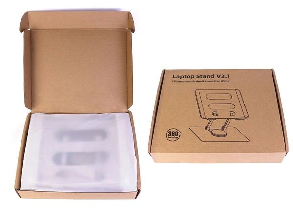 Aluminum Alloy Laptop Stand V3.1 – 360° Rotating, Adjustable & Foldable for Ergonomic Comfort