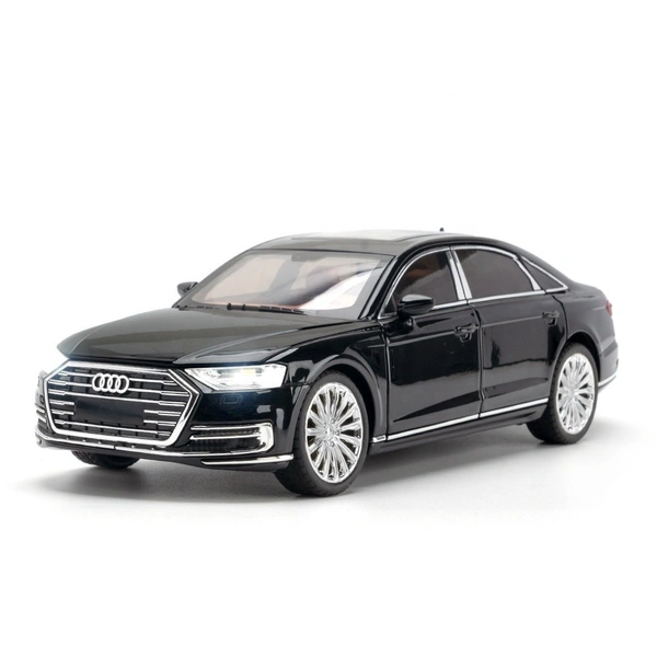 1:24 Die-Cast Audi Model Car – Alloy Metal, Pull-Back Action, Openable Doors, LED & Sound
