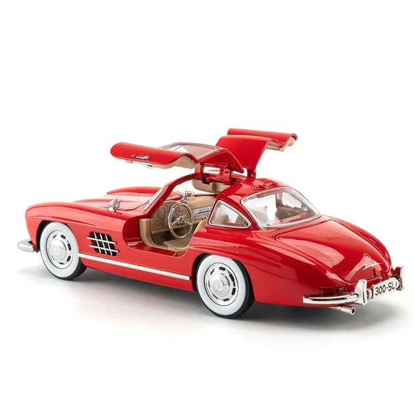 1:24 Die-Cast Mercedes-Benz 300SL Model Car – Alloy Body, Pull-Back Action, Openable Doors, LED & Sound