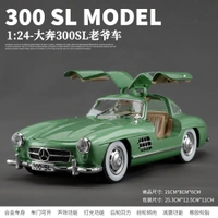 1:24 Die-Cast Mercedes-Benz 300SL Model Car – Alloy Body, Pull-Back Action, Openable Doors, LED & Sound