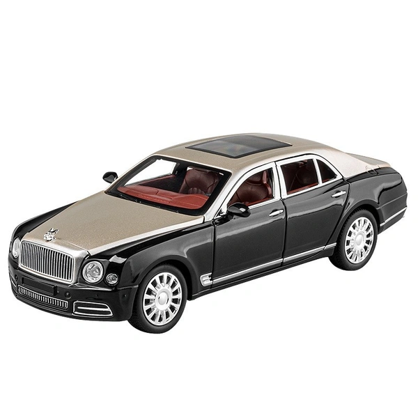 1:24 Die-Cast Bentley Mulsanne Model Car – Alloy Body, Pull-Back Action, Openable Doors, LED & Sound