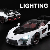 1:24 Die-Cast McLaren Supercar Model – Alloy Body, Pull-Back Action, Openable Doors, LED & Sound