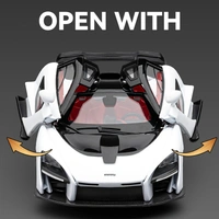 1:24 Die-Cast McLaren Supercar Model – Alloy Body, Pull-Back Action, Openable Doors, LED & Sound