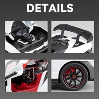 1:24 Die-Cast McLaren Supercar Model – Alloy Body, Pull-Back Action, Openable Doors, LED & Sound
