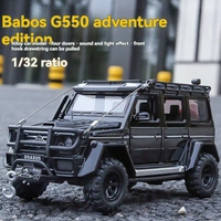 1:32 Die-Cast Brabus Adventure G550 4X4 Model Car – Alloy Body, Pull-Back Action, Openable Doors, LED & Sound