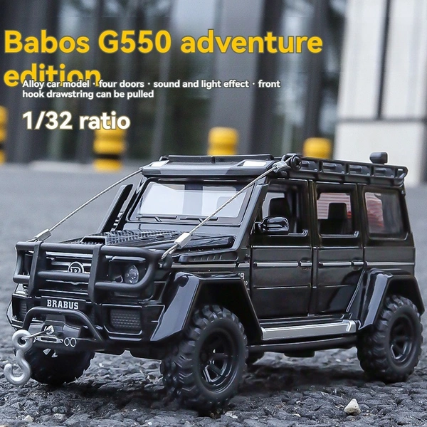 1:32 Die-Cast Brabus Adventure G550 4X4 Model Car – Alloy Body, Pull-Back Action, Openable Doors, LED & Sound