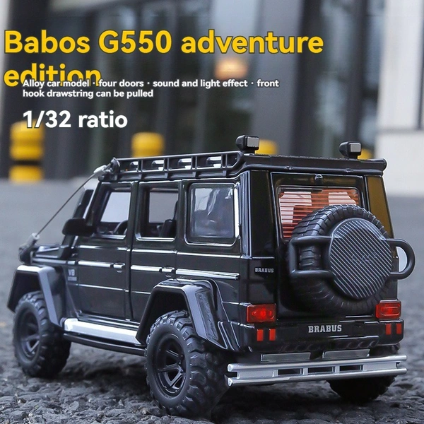 1:32 Die-Cast Brabus Adventure G550 4X4 Model Car – Alloy Body, Pull-Back Action, Openable Doors, LED & Sound