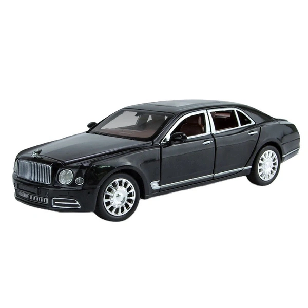 1:24 Die-Cast Bentley Mulsanne Model Car – Alloy Body, Pull-Back Action, Openable Doors, Detailed Interior