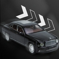1:24 Die-Cast Bentley Mulsanne Model Car – Alloy Body, Pull-Back Action, Openable Doors, Detailed Interior