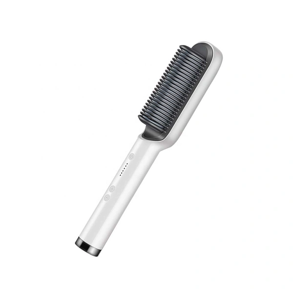 Salon Equipment Hair Straightening Comb – Negative Ion Technology, Anti-Frizz, Quick Heat Up, Portable