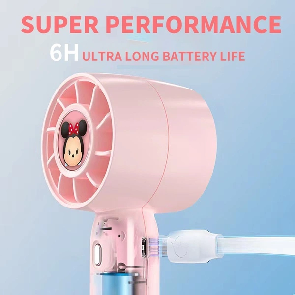 Portable Handheld Mini Fan – USB Rechargeable, 3 Speed Cooling Fan for Travel & Office