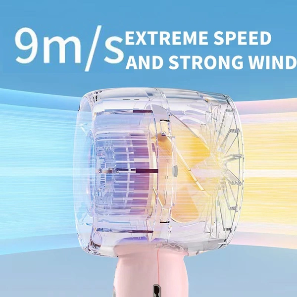 Portable Handheld Mini Fan – USB Rechargeable, 3 Speed Cooling Fan for Travel & Office