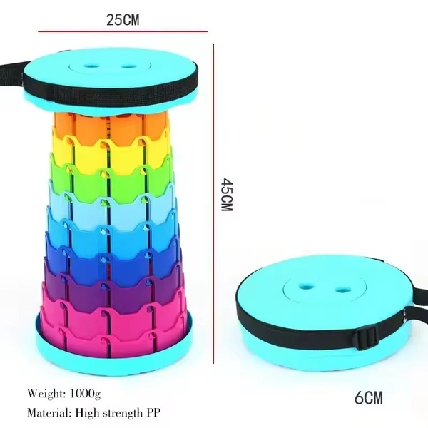 Mini Portable Expandable Stool – Adjustable Folding Chair for Indoor & Outdoor Use