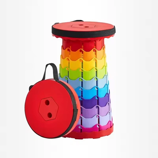2 Piece Combo | Mini Portable Expandable Stool – Adjustable Folding Chair for Indoor & Outdoor Use