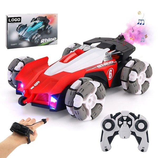 Gesture Control RC Stunt Car – 360° Drifting, LED Lights & Spray Mist